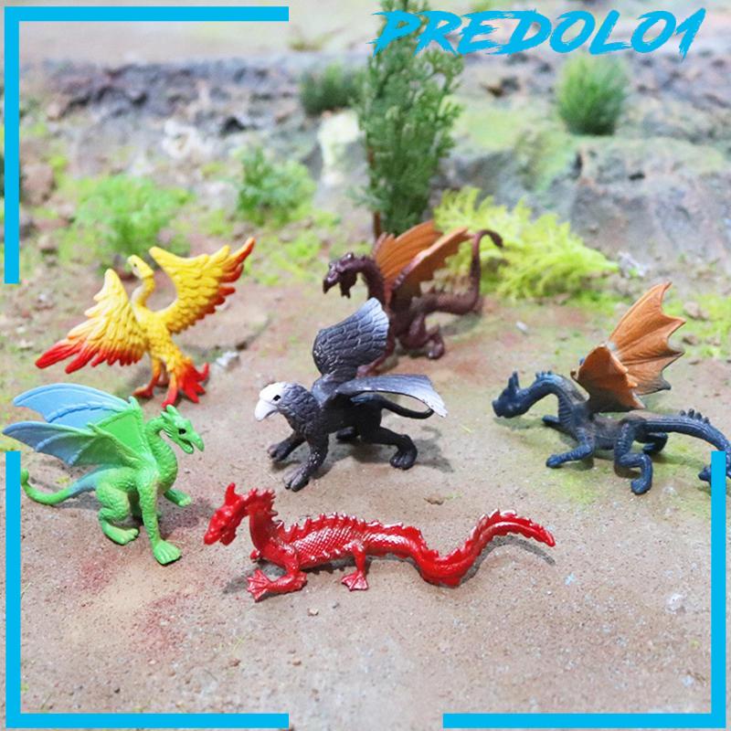 [PREDOLO1] 6 Pieces Dinosaur Model Action Figurine Teaching Prop Classrooms Rewards