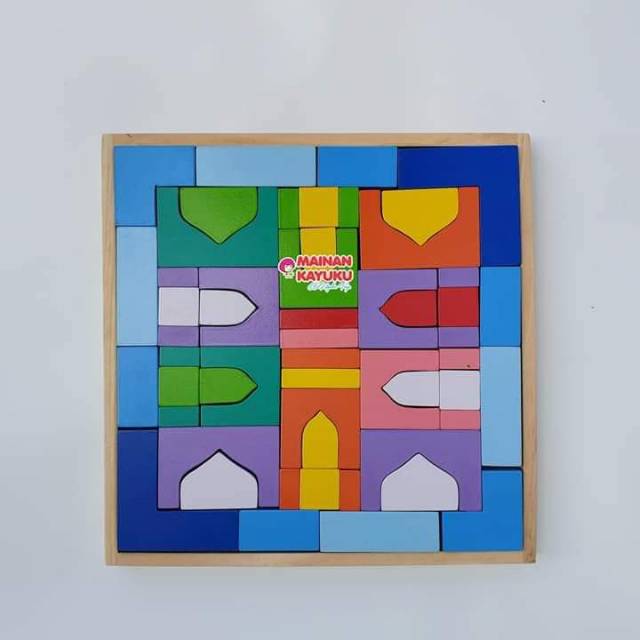 Edutoys Mainan Kayu City Block Masjid