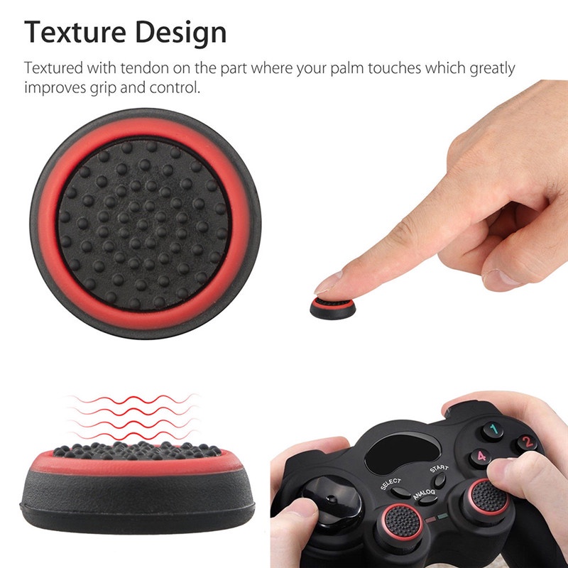 {LUCKID}4PCS Controller Game Accessories Thumb Stick Grip Joystick Cap For PS3 PS4 XBOX