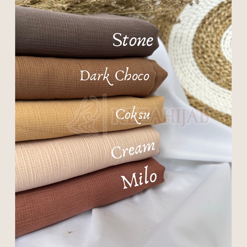 Keza - Segiempat CornskinHijab cornskin - Hijab Cornskin Jahit Tepi