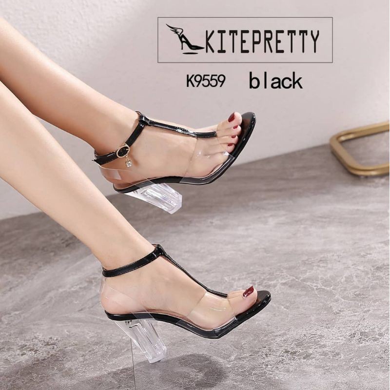 DIATA Sandal Heels Hak Kaca kiterplay kekinian kondangan gaya korean style 7cm tali gelang