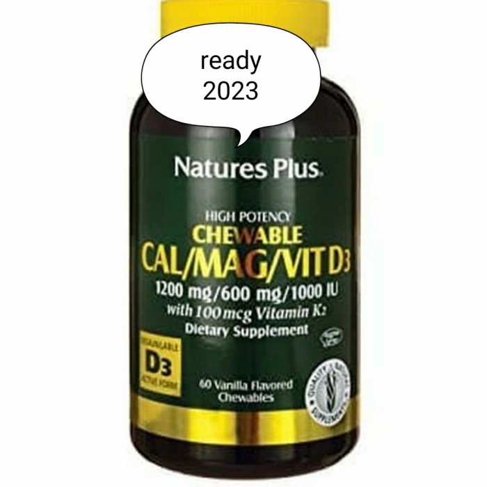 ✔⭐PUAS vitamin - vitamin d3 1000iu calcium magnesium/natures plus cal mag vit d3 k2