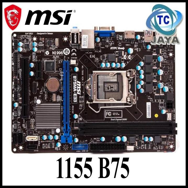 Motherboard Intel Lga 1155 B75 2 Slot Ram - Msi Terbaru