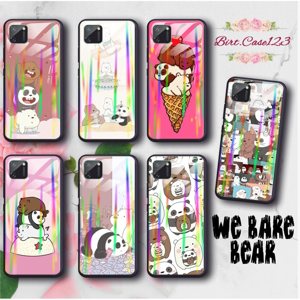 BC Case Gambar WE BARE BEARS back case glass aurora realme c1 c2 c3 3pro x xt 2 5 5pro 6 6pro etc