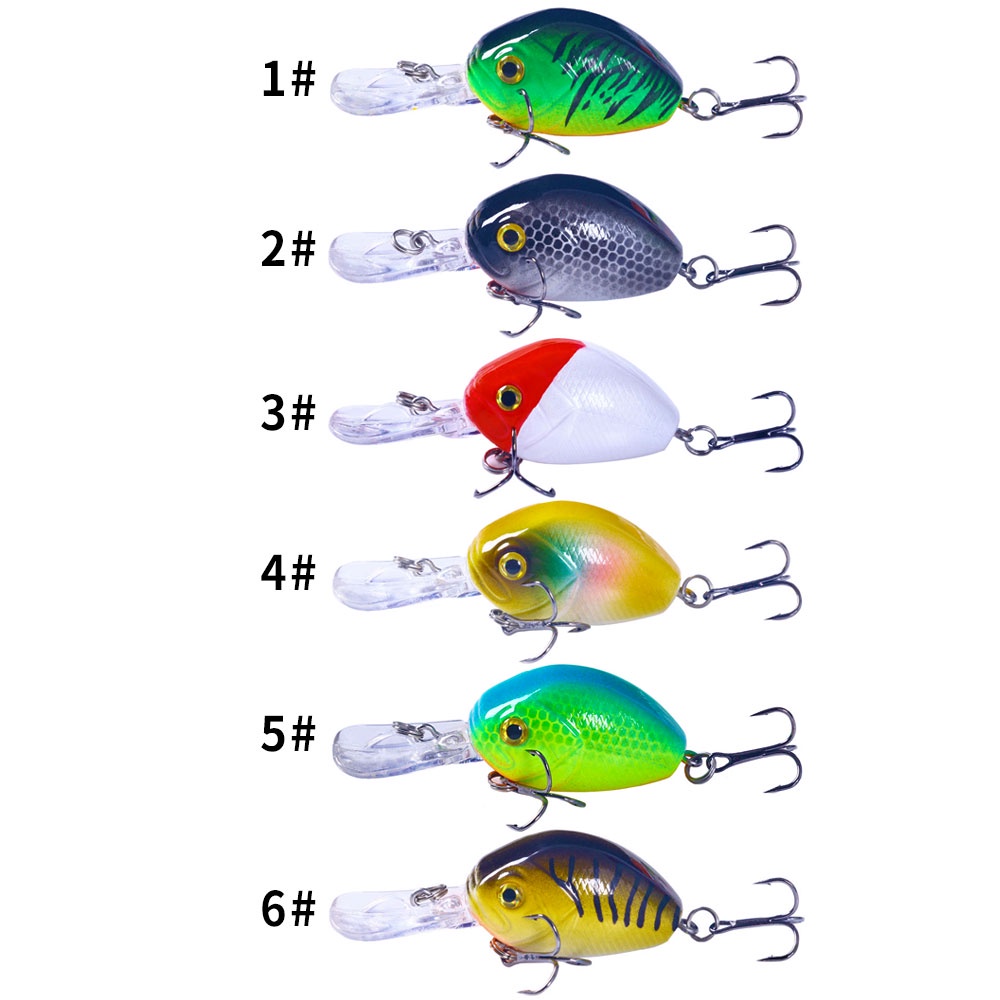 Hengjia 6PCS Umpan Pancing Hardlure Tiruan Bentuk Ikan 6.5cm 7.5g