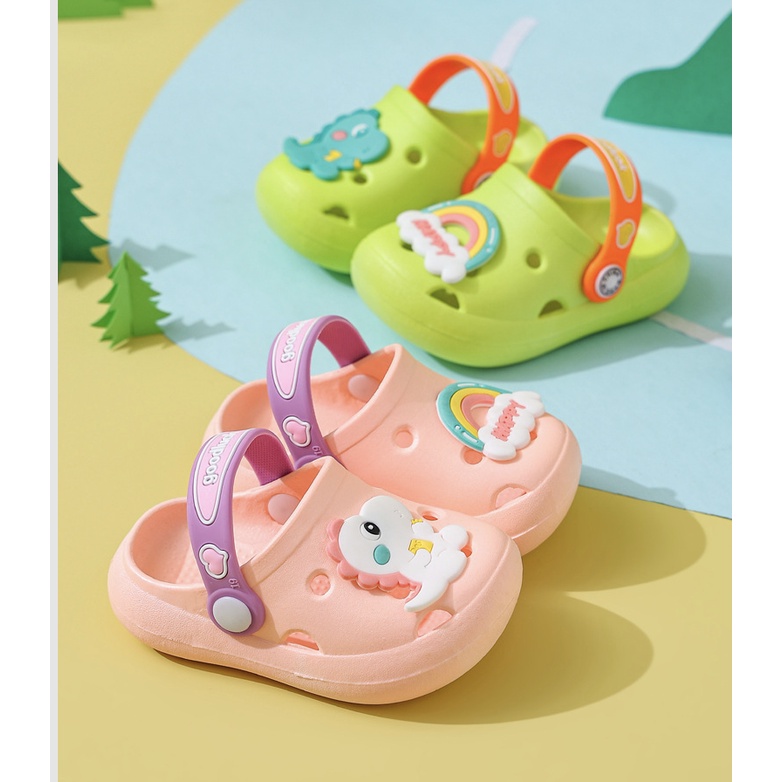 babyfit GOODLUCK DINO sandal karet selop bapau anak cewek cowok import ml-0522r