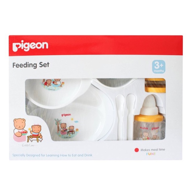 PIGEON Feeding Set Besar Alat Makan Piring Mangkok Bayi Magmag Meal Set Training Cup Kado Bayi Gift Set