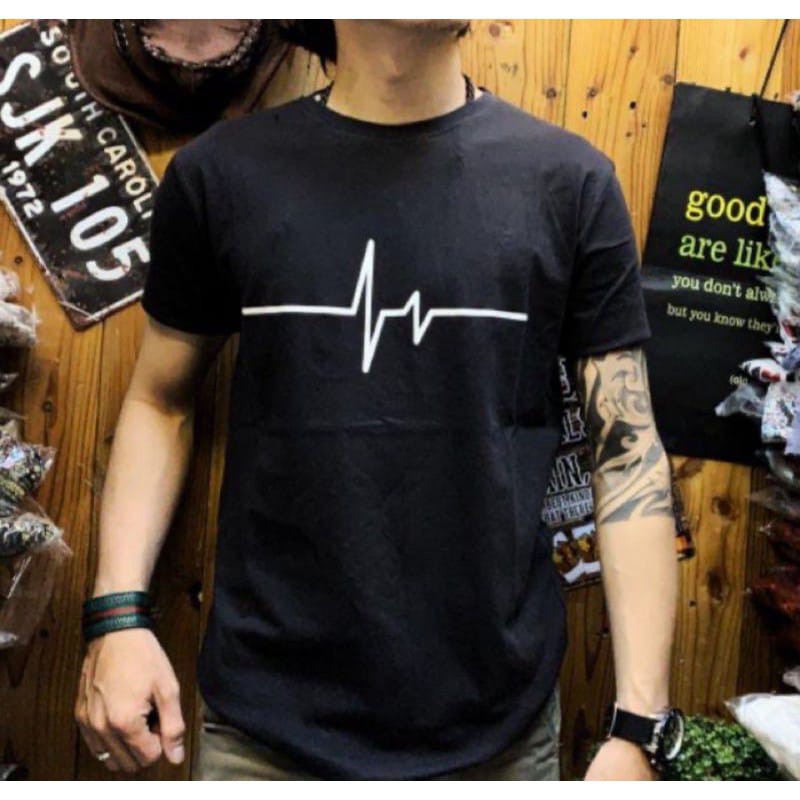 KAOS PRIA DEWASA DISTRO DETAK JANTUNG HEART