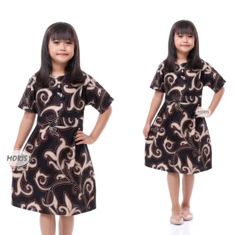 Dress batik Anak 2 sampai 10 Tahun - Baju batik Anak Perempuan Harga Grosir - (COD) bisa ecer