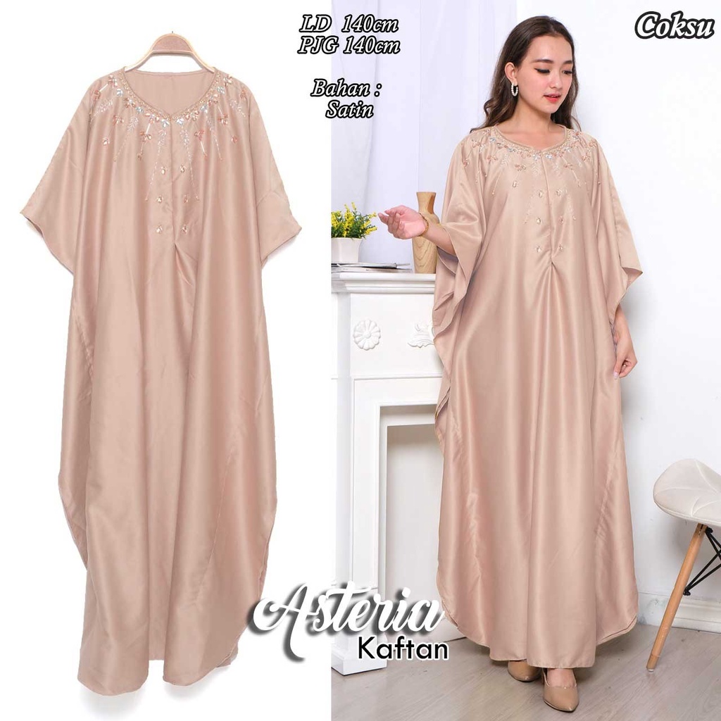 Arnis Kaftan Asteria Kaftan Jumbo Busui Friendly Bahan Santai