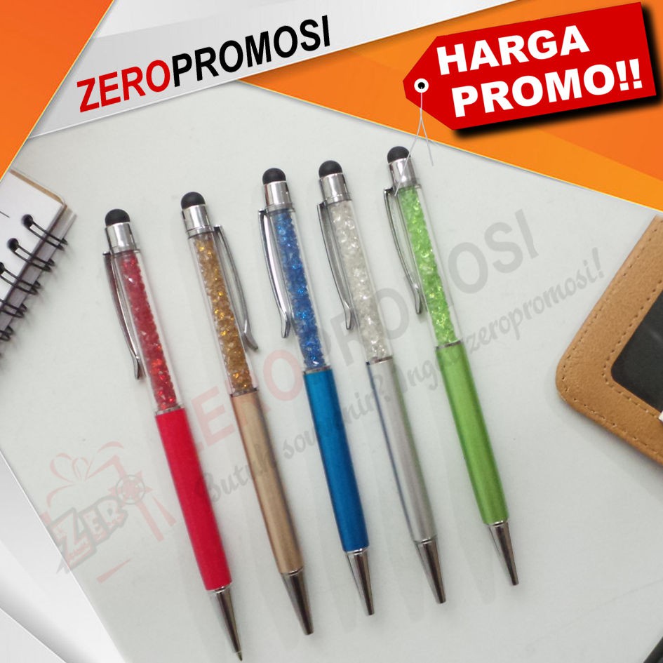 

Souvenir Pulpen Promosi Mewah Pen Kristal Full Color + Stylus