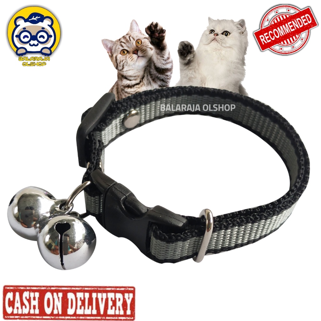 Kalung Kucing LONCENG 2 PCS Kalung Kelinci Musang Anjing Lonceng Motif Garis