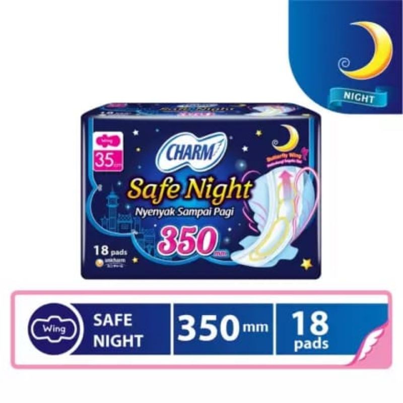Charm Safe Night 35cm 18 pads