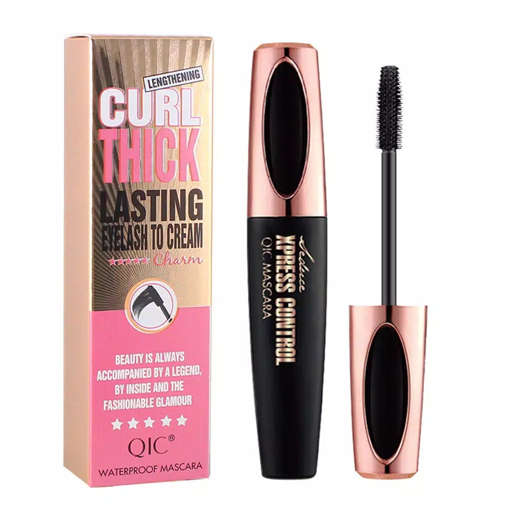 (READY-JKT) QIC Silk Fiber Mascara Curl Thick 4D Waterproof Sweatproof