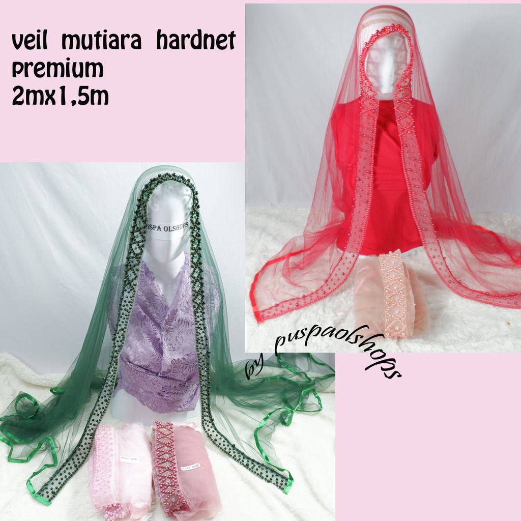 Veil Mutiara premium tile  silk hardnet veil pengantin slayer