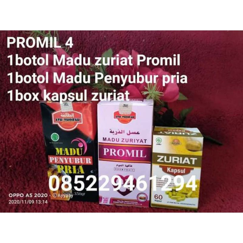 paket promil/madu PROMIL zuriat/ madu penyubur pria /kapsul zuriat