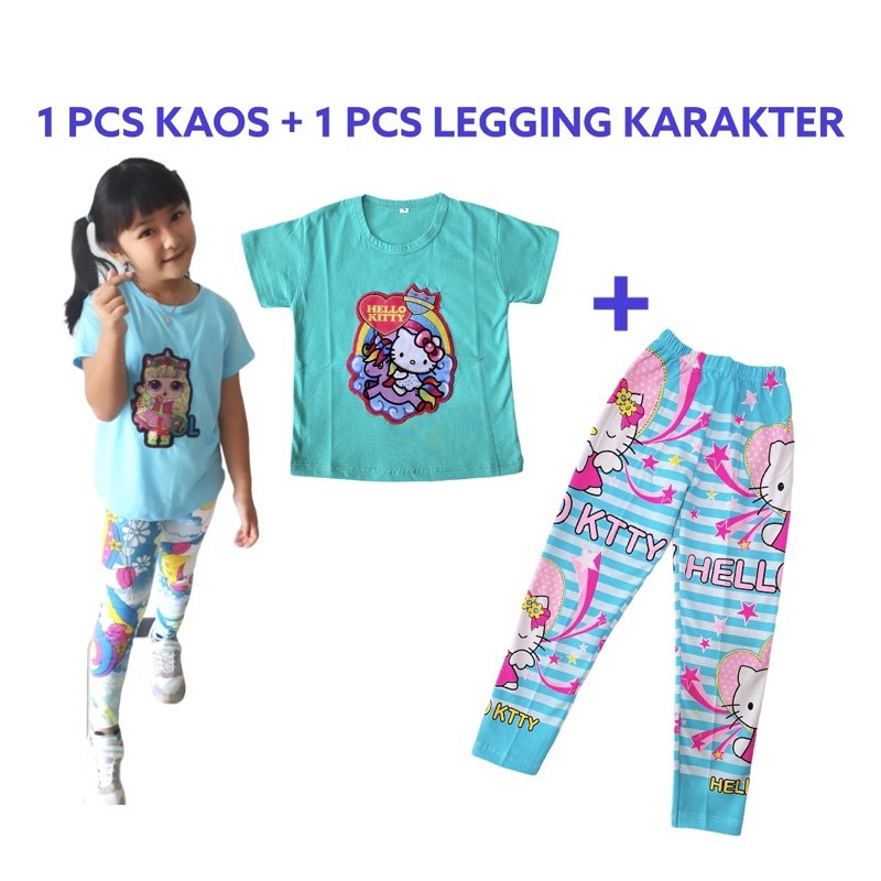 SETELAN ANAK PEREMPUAN 2-12 TH / STELAN ANAK CEWEK / KAOS ANAK PEREMPUAN / LEGGING ANAK PEREMPUAN