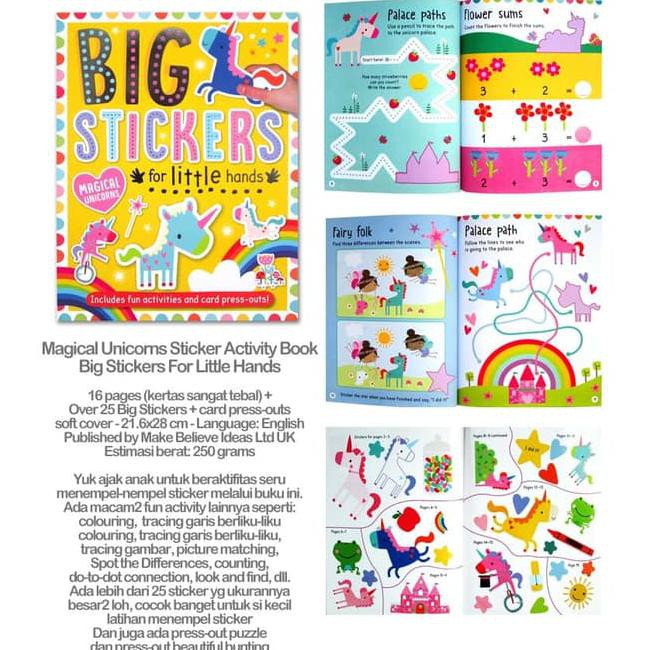 

MAGICAL UNICORNS STICKER ACTIVITY BOOK - BIG STICKERS FOR LITTLE HANDS KODE 518