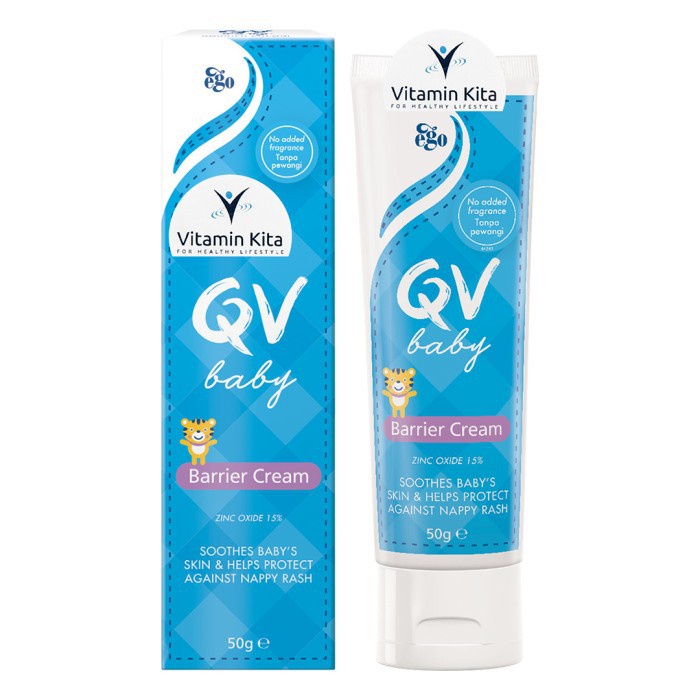 QV BABY BARRIER CREAM 50G BPOM melindungi kulit bayi, ruam popok