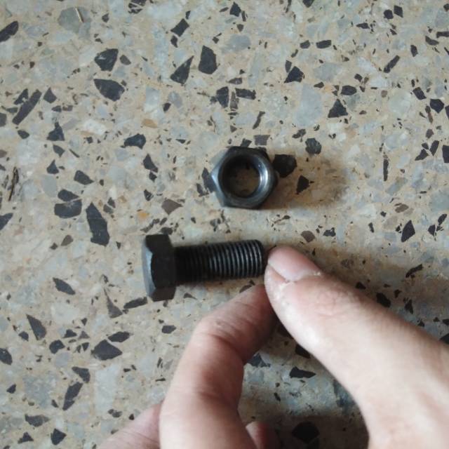 Baut mur baja UNF 3/8 x 3/4 inch