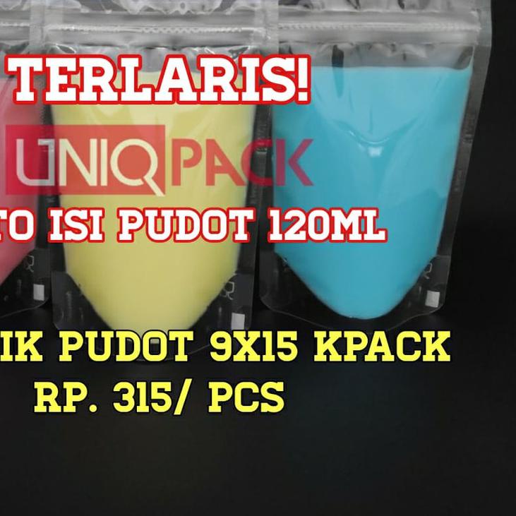 ◘ [Anti bocor] Plastik Pudot Polos 9X15 Kpack/ Standing Pouch Pudot/ Puding Sedot 100 pcs ➽