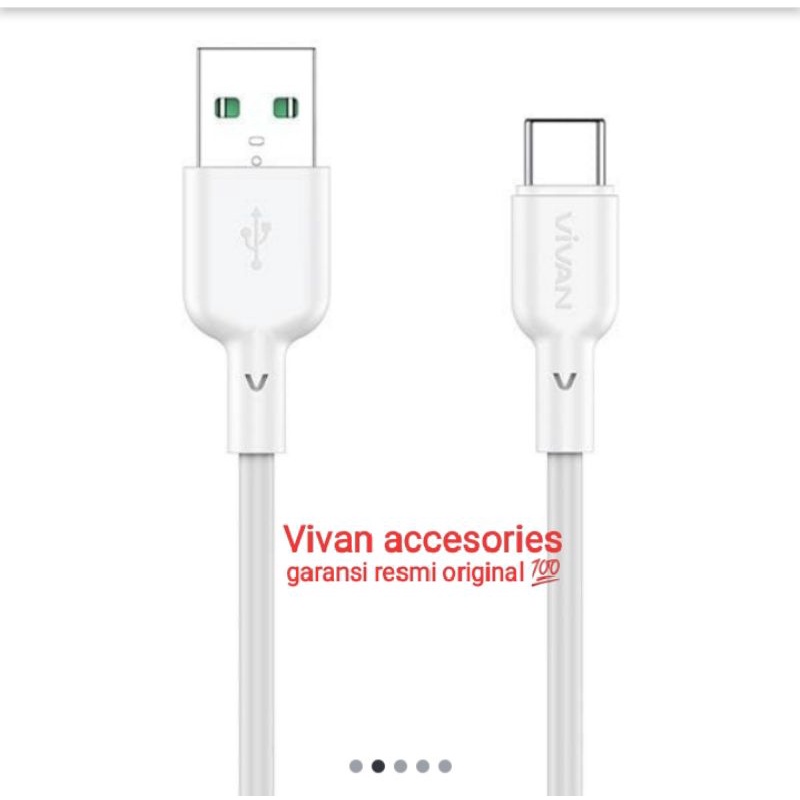 VIVAN VQC100 Type-C 6,5A.Flash Charging 100 CM✓ Data Cable _WHITE