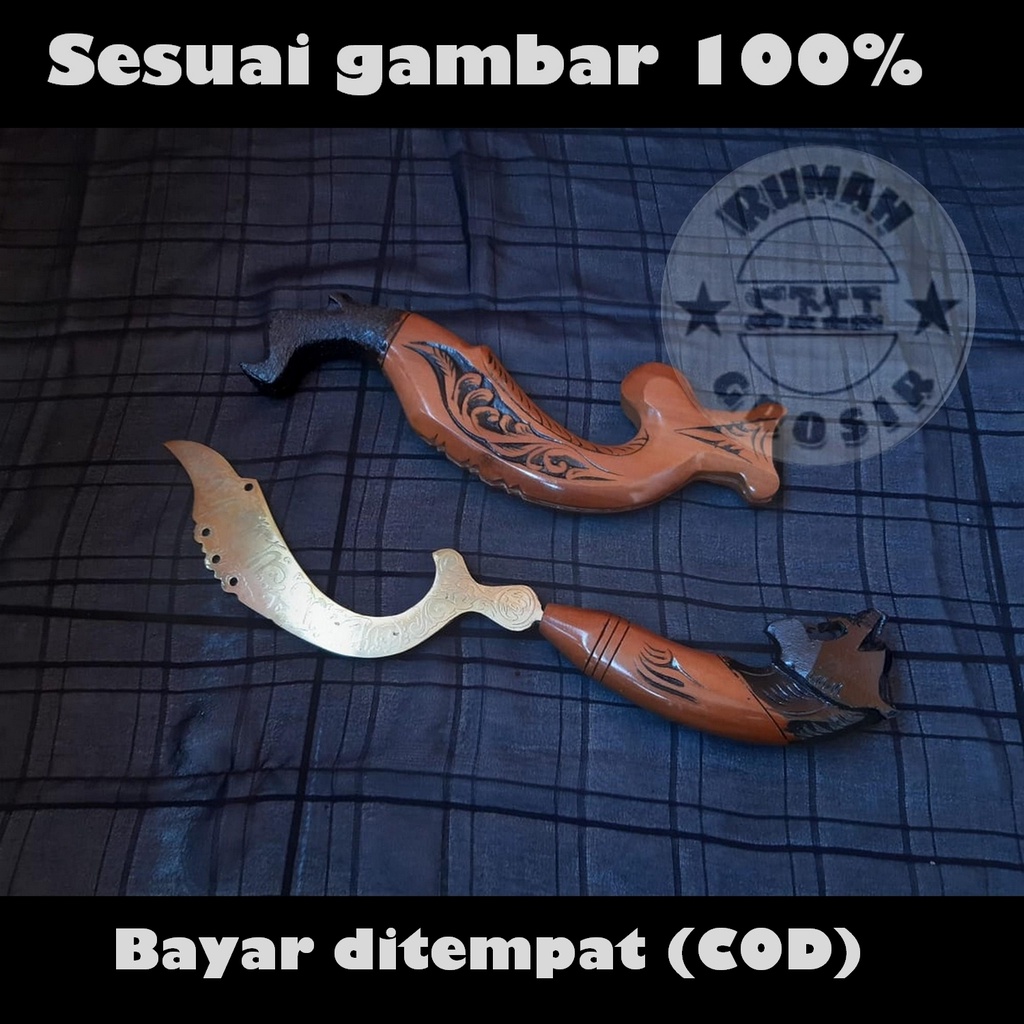 Kujang Kuningan Ukir macan Kaligrafi Rasamala Elegan