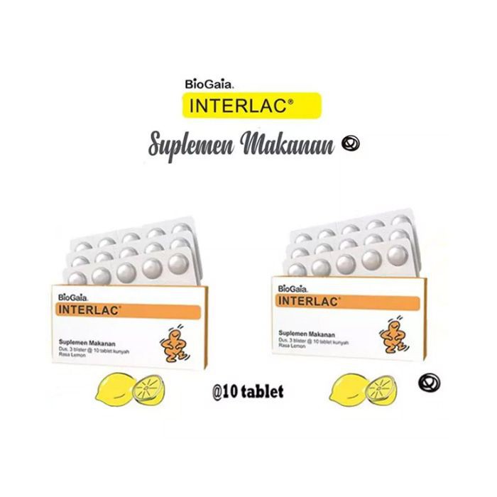 Suplemen Makanan Interlac Kunyah Tablet Blister @10