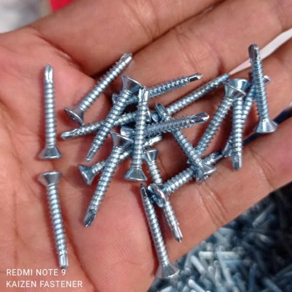 Jual x100pcs #6x25 Sekrup SDS FH #6x1'' FBK Roofing Flat Head Fastener shopee