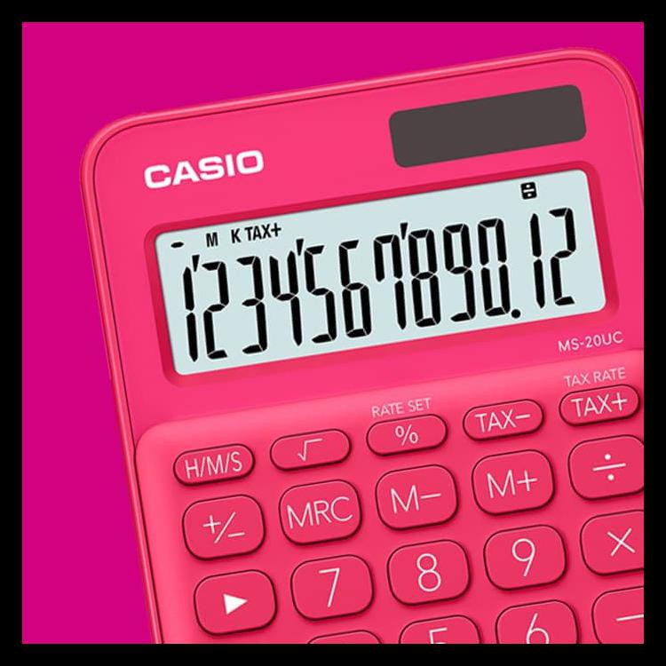 

Murmer Casio Colorful Calculator Ms-20Uc-Red Barang Bagus