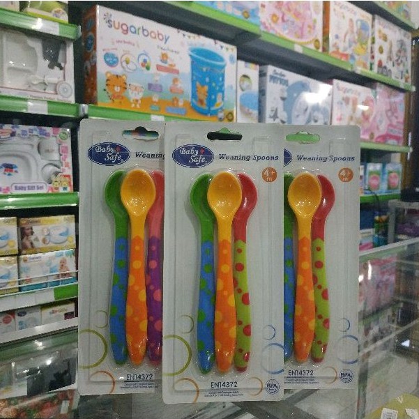 jepara-ns SENDOK BAYI ISI 3PCS BABYSAFE WEANING SPOONS 3 BS351 SENDOK MPASI BAYI SENDOK BUBUR BAYI