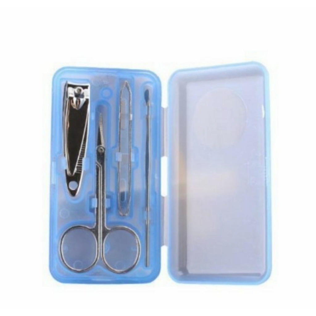 Tepak / box POLOS WARNA Manicure Set 4 in 1