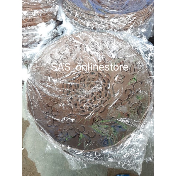 Piring makan rotan plastik(1 Lusin)12pcs/Piring jikin plastik mawar