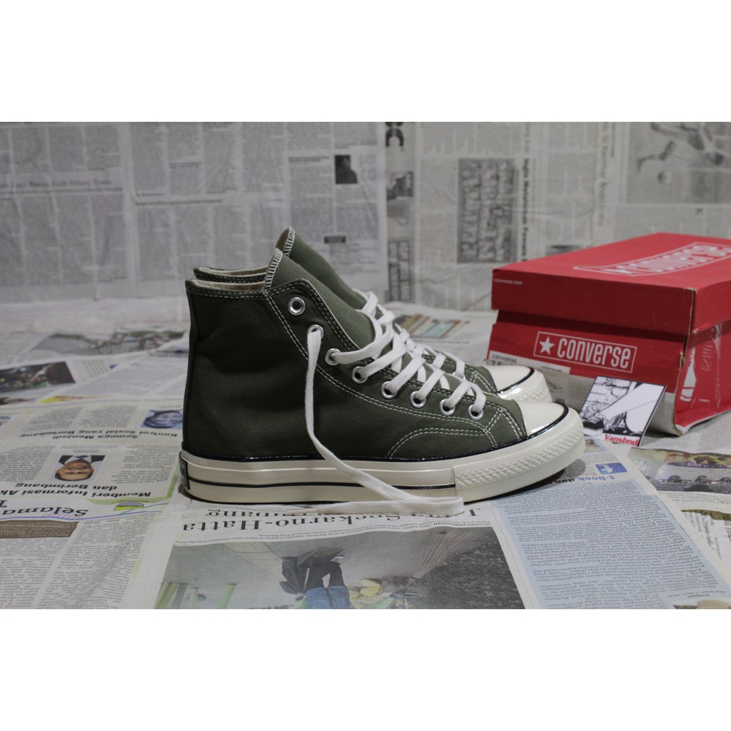  Sepatu  Converse Hi 1970S Field Surplus Olive Hijau  Army 