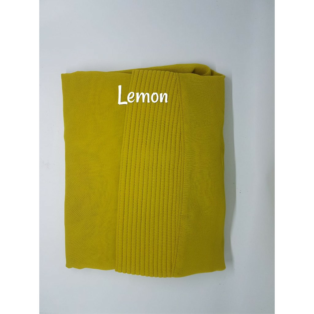 Jilbab Instan 2 Layer Jumbo Nesrin Hijab Syari Kerudung Khimar Terbaru-LEMON