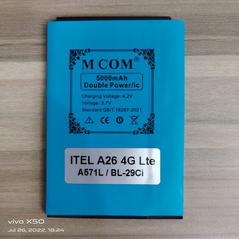 Battery Batere Batre Baterai Double Power Mcom ITel A26 4G Lte A571L BL-29Ci