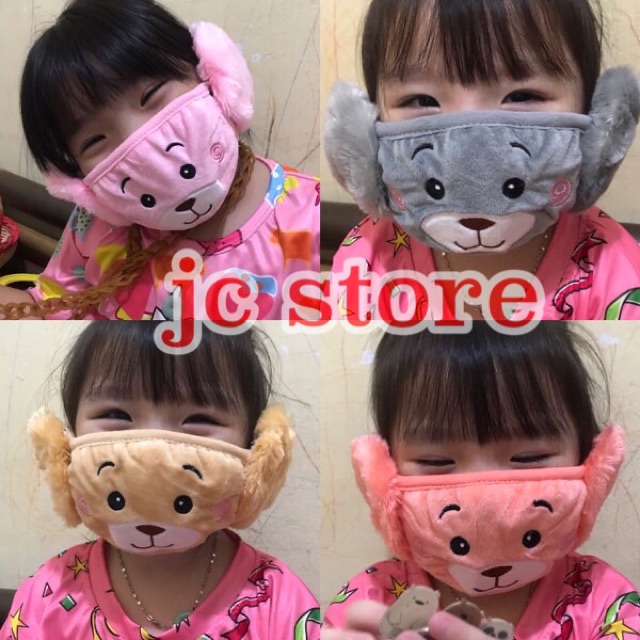 masker penutup mulut anti debu motif kartun