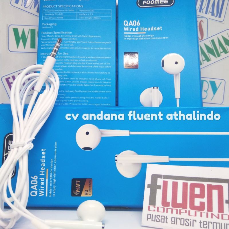 headset foomeen handsfree foomee QA06