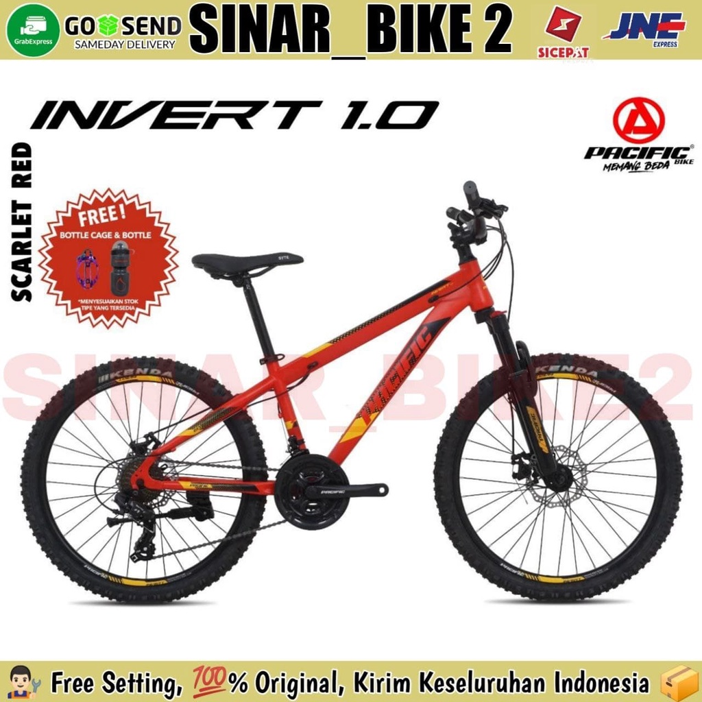 Sepeda Gunung MTB Pacific 24 &amp; 26 Inch Invert 1.0 Shimano 3x7 Speed