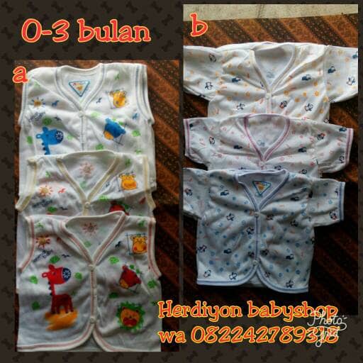BY-4712 Baju Bayi Atasan Lengan Buntung Pendek/Kado/Selimut/Gendongan Murah