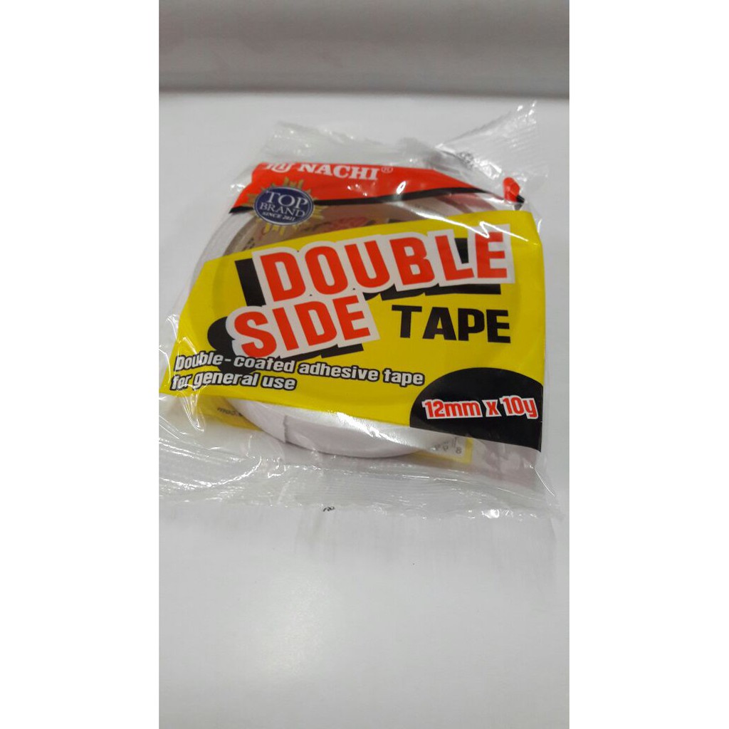 Double Tape Nachi 12mm Lakban Selotip Plakban Isolasi  Solasi 1/2 Inchi