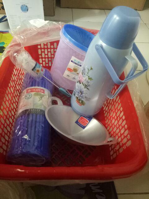 Keranjang Baju Plastik Segi Ukuran Large  Tempat Pakaian Laundry Kotor Bersih By Gojek/grab