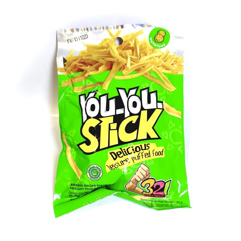 You you stick / keripik asin gurih panjang bentuk stick isi 10