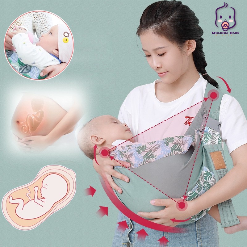 MOMO Geos Gendongan Bayi Samping/ 2in1 Multifungsi Baby Carrier Atau Sebagai Penutup Menyusui/ Kain Gendongan Bayi Kaos