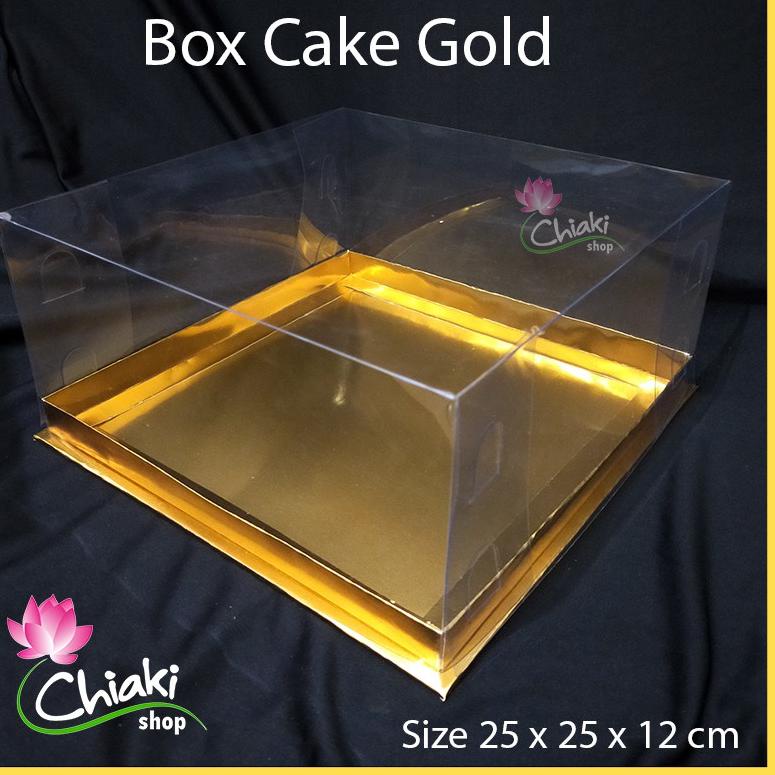 

[PRODUK PRSFM] Box Mika GOLD Uk 25 x 25 x T. 12 cm Cupcake isi 9 Cake Pudding Tart Dus Emas Karton Tebal CHIAKI J0S