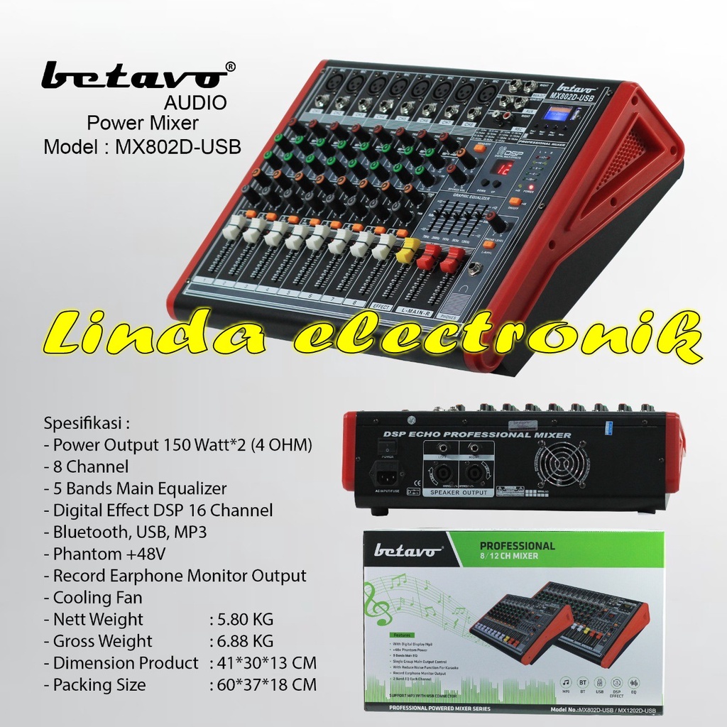 power mixer betavo mx 802d betavo mx802d 8 channel original