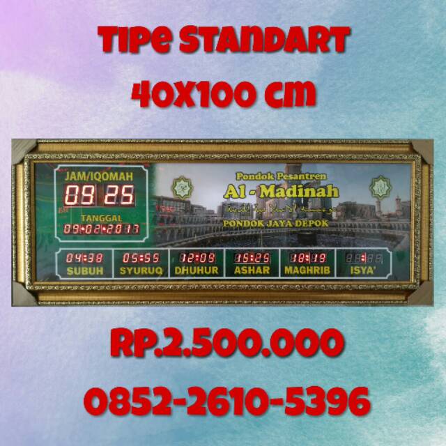 jam jadwal sholat / jam digital masjid / jam iqomah / jadwal sholat digital / jam digital