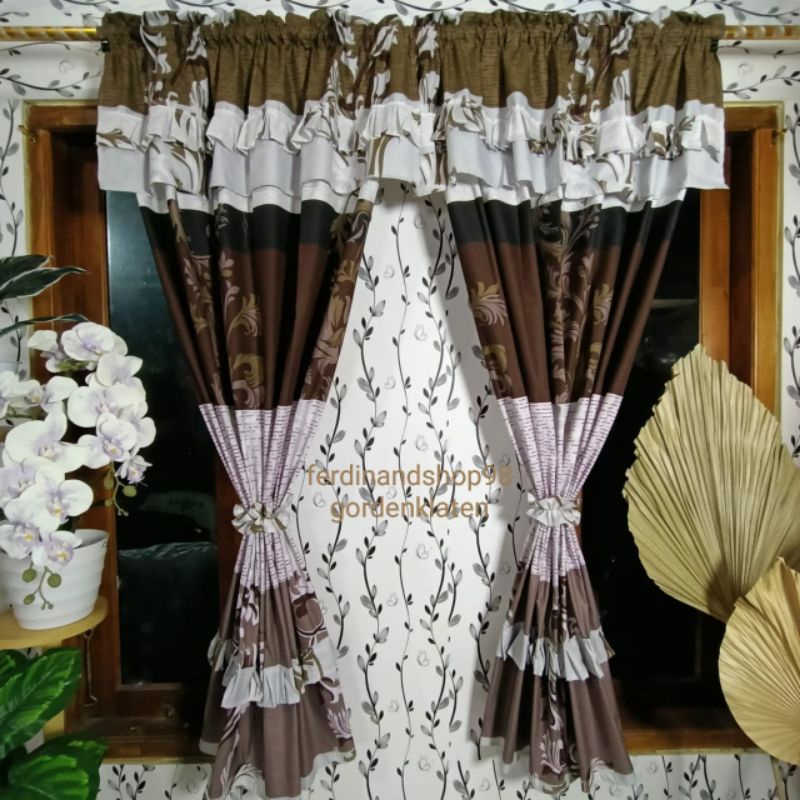 Gorden Serut Jendela Gorden Serut Jendela Motif Sanur Gorden Serut Jendela Ukuran 100x150
