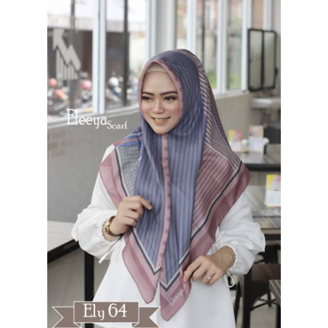 HIJAB SEGIEMPAT MOTIF ELY 64 II Eleeya Scarf