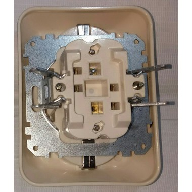 BROCO GRACIO IB STOP KONTAK ARDE DOUBLE CREAM 15320 (HARGA GROSIR) 1532011 2 LUBANG 2P SOCKET OUTLET